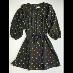 NWT Madewell Womens Tie-Waist Mini Dress In French Daisies - Size M